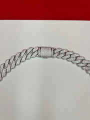Iced-out Pure Silver Chain 20.5”