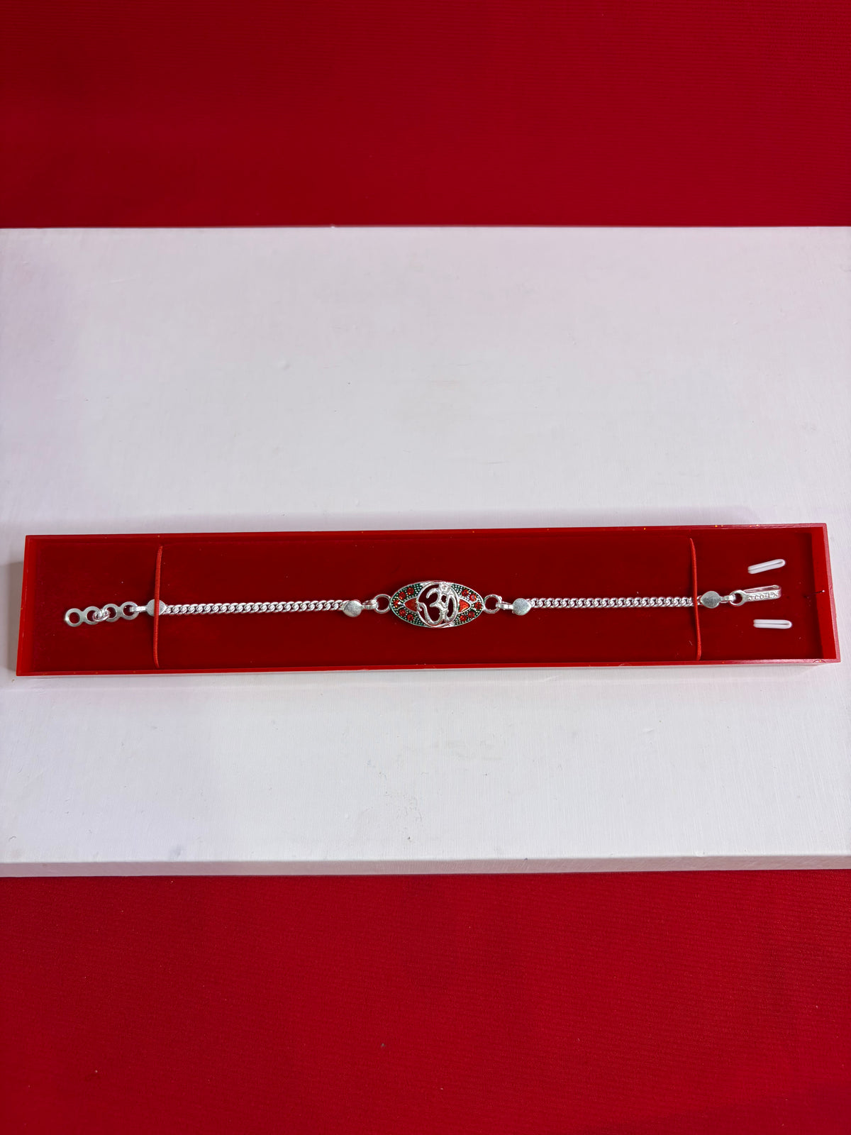 Pure Silver Rakhi Bracelet 7.5”(SR25)