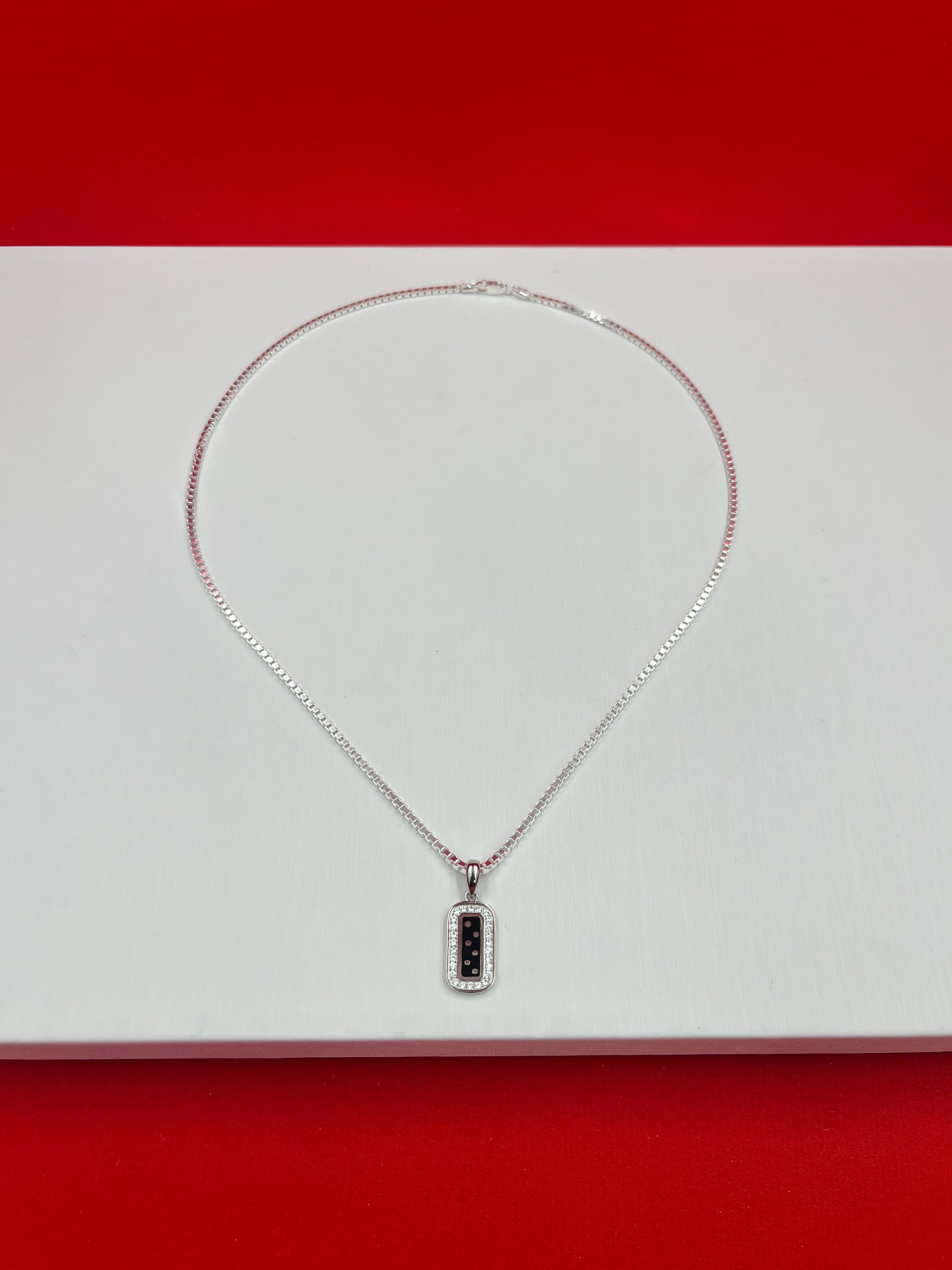 Midnight Bar Silver Pendant