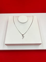 Pure Silver “F” Pendant Necklace