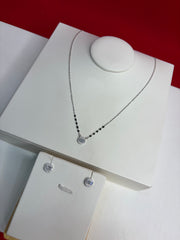 Pure Silver Mangalsutar Necklace Set (SM29)