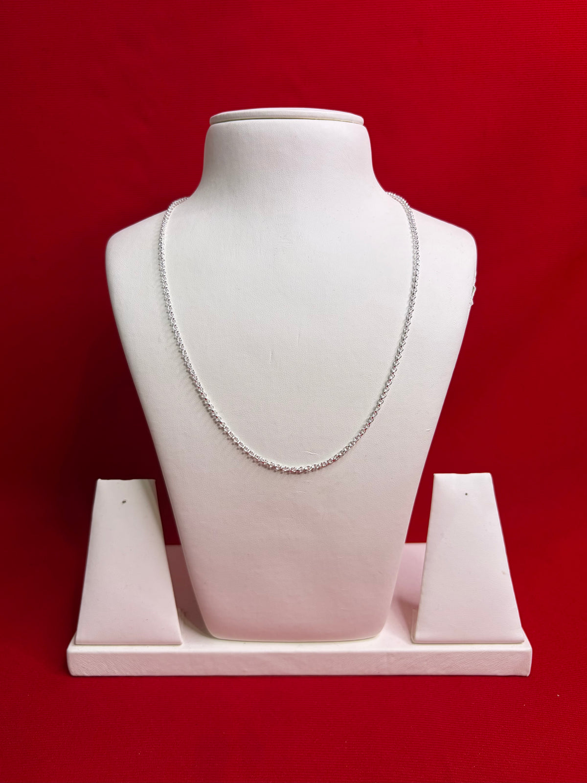 Round Link Pure Silver Chain 20” (Sc119)