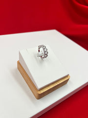 Silver Iced Band size 8