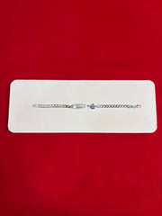 Pure Silver Kids Name Engraving Bracelet (KSR64)