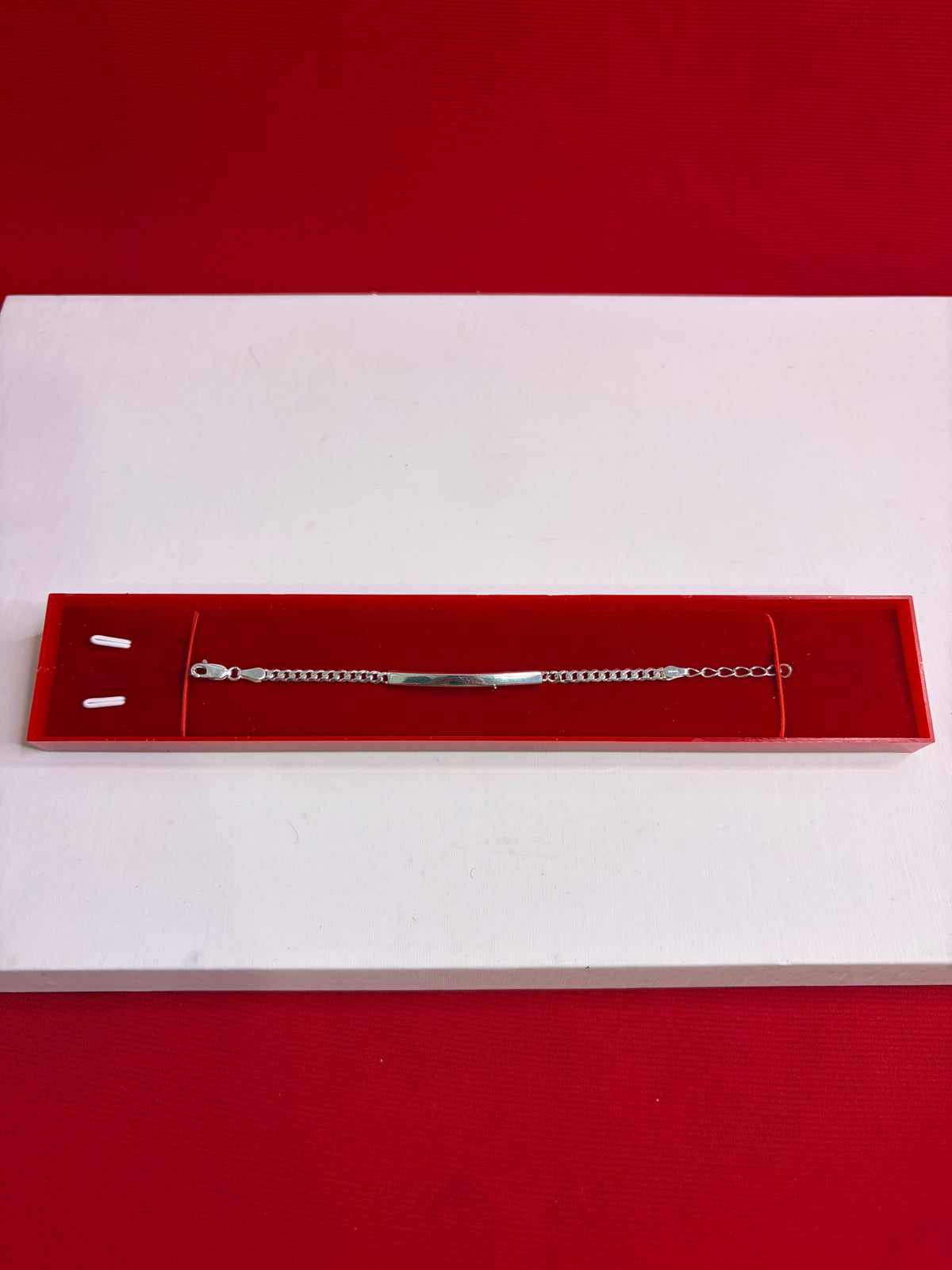 Pure Silver Rakhi Name Engraving Bracelet (KNB5)