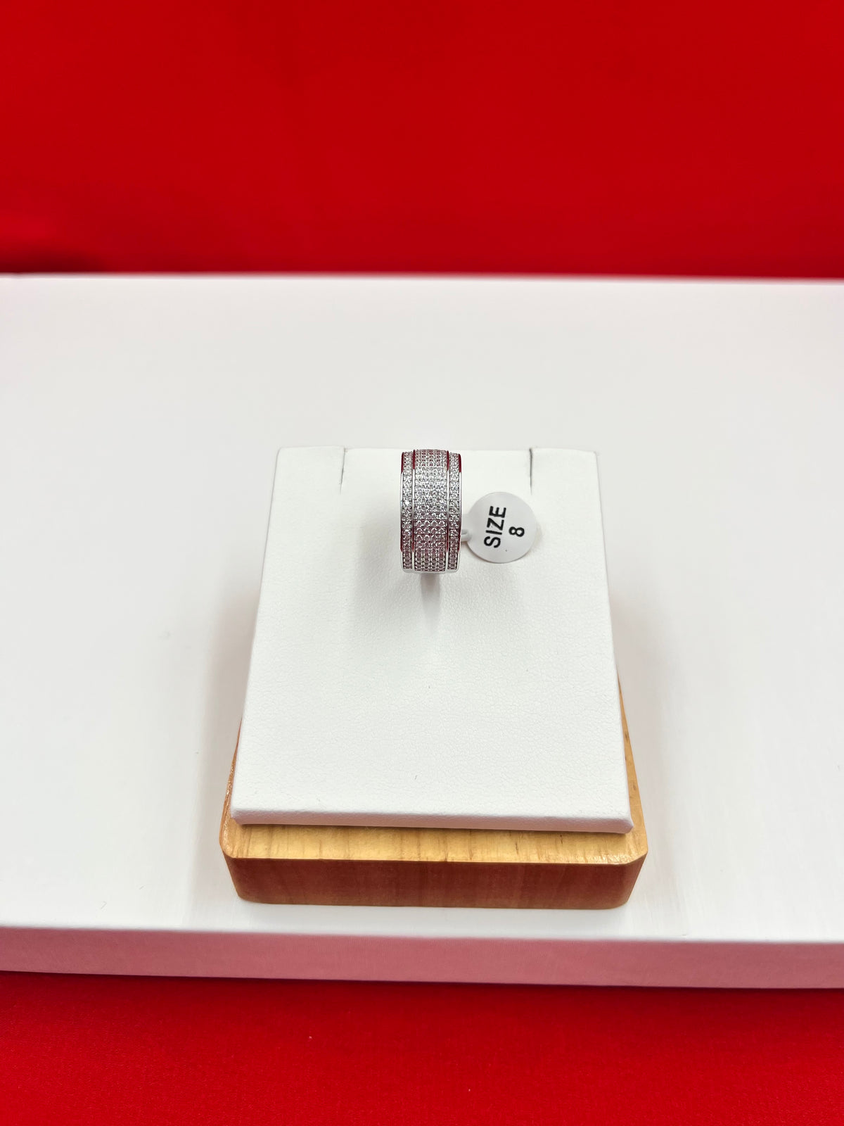 Silver Iced Band size-8