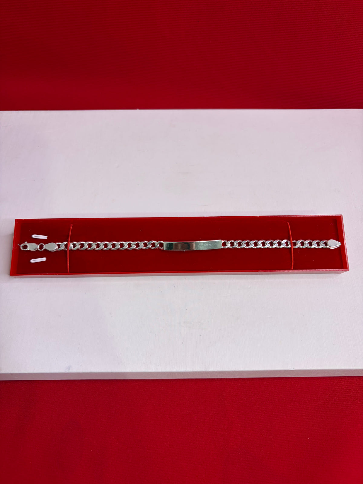 Pure Silver Rakhi Name Engraving Bracelet (NB6)
