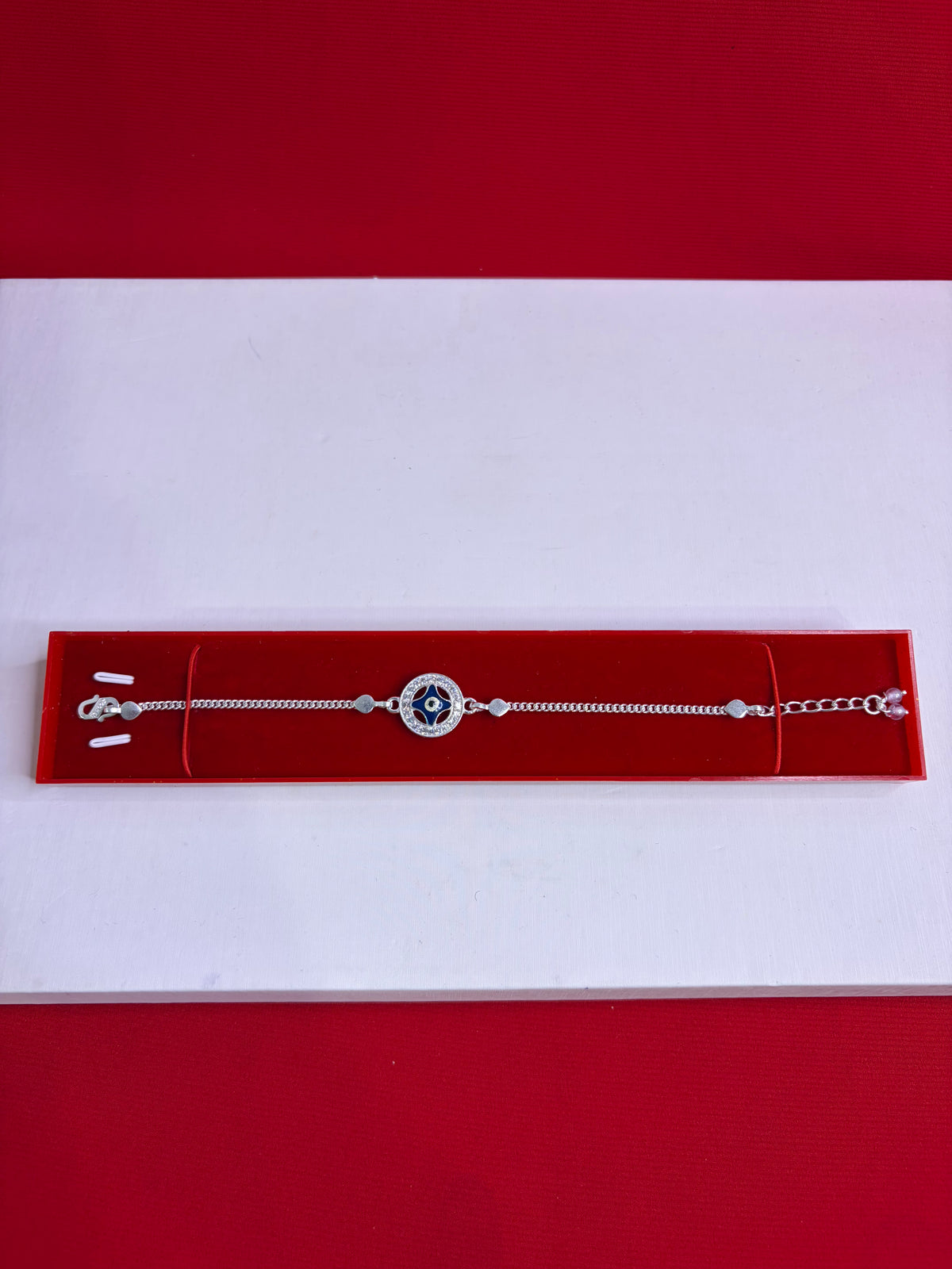 Pure Silver Rakhi Bracelet 7.0-8.5”(SR37)