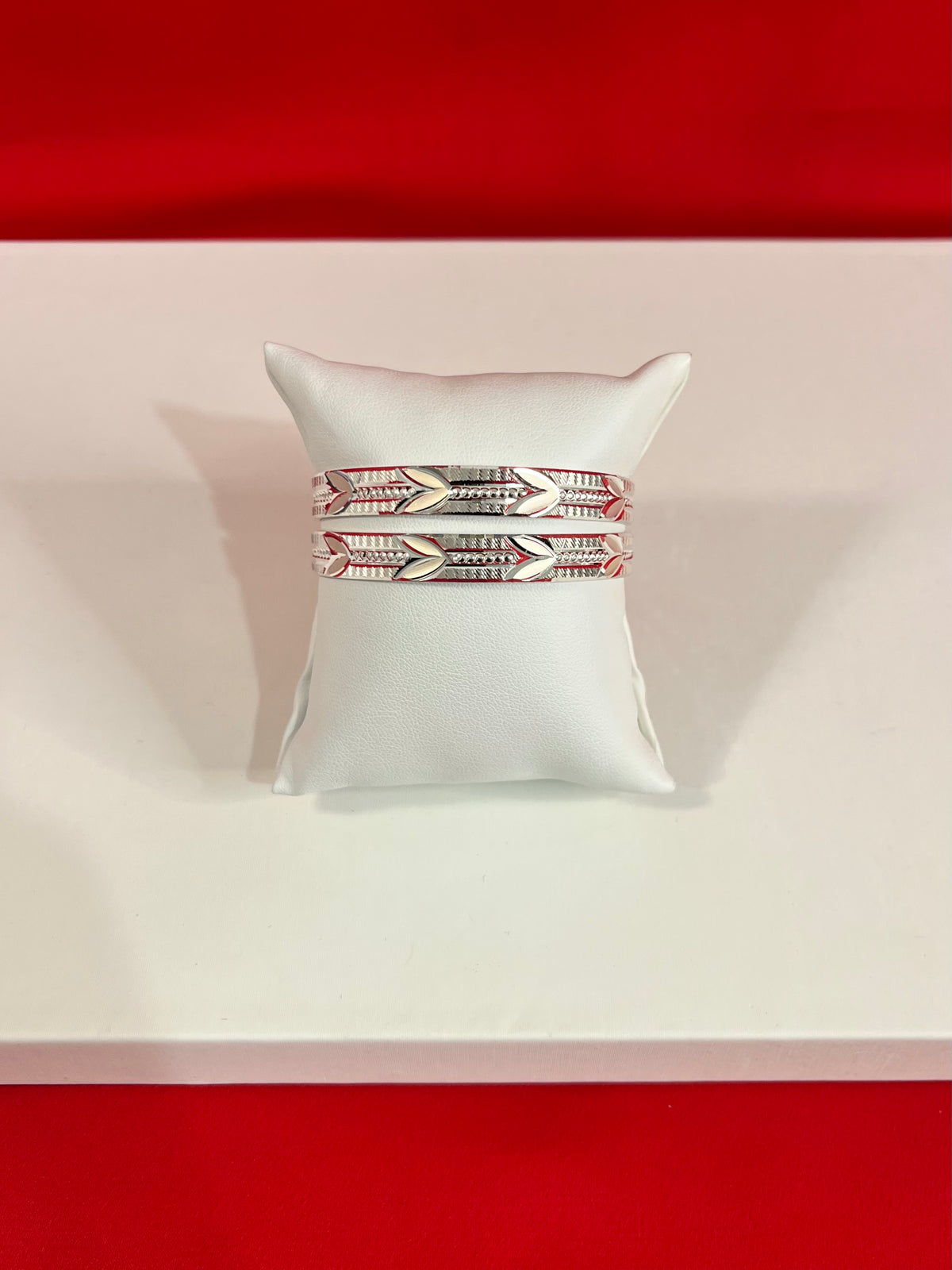 Pure Silver Bangle Pair 2.2