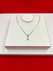 Pure Silver “A” Pendant Necklace