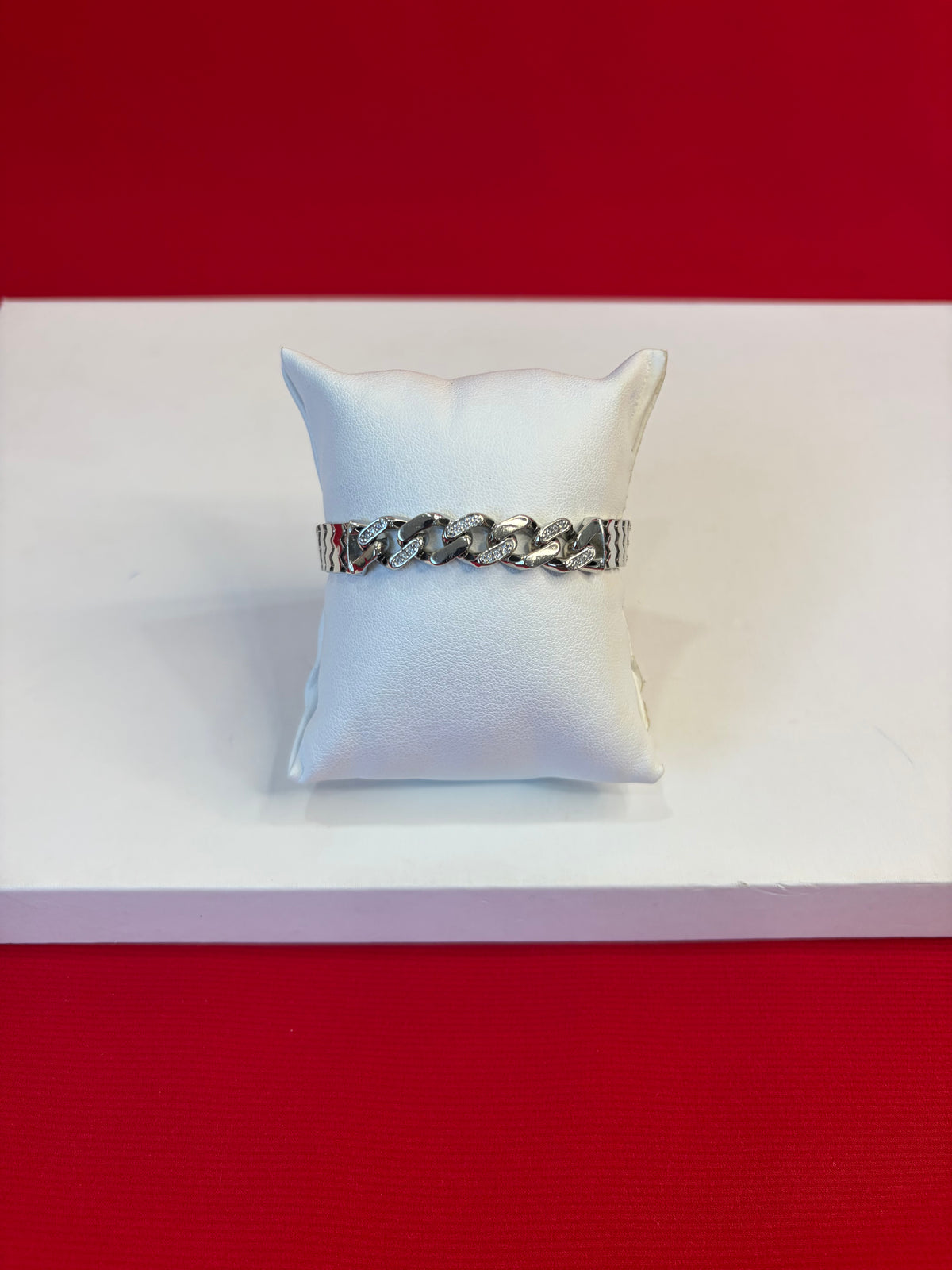 Men Silver Icedout Bracelet (MB132)