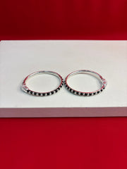 Pure Silver Black Moti (Najariye) Bangles, S-2.1 (SB129)
