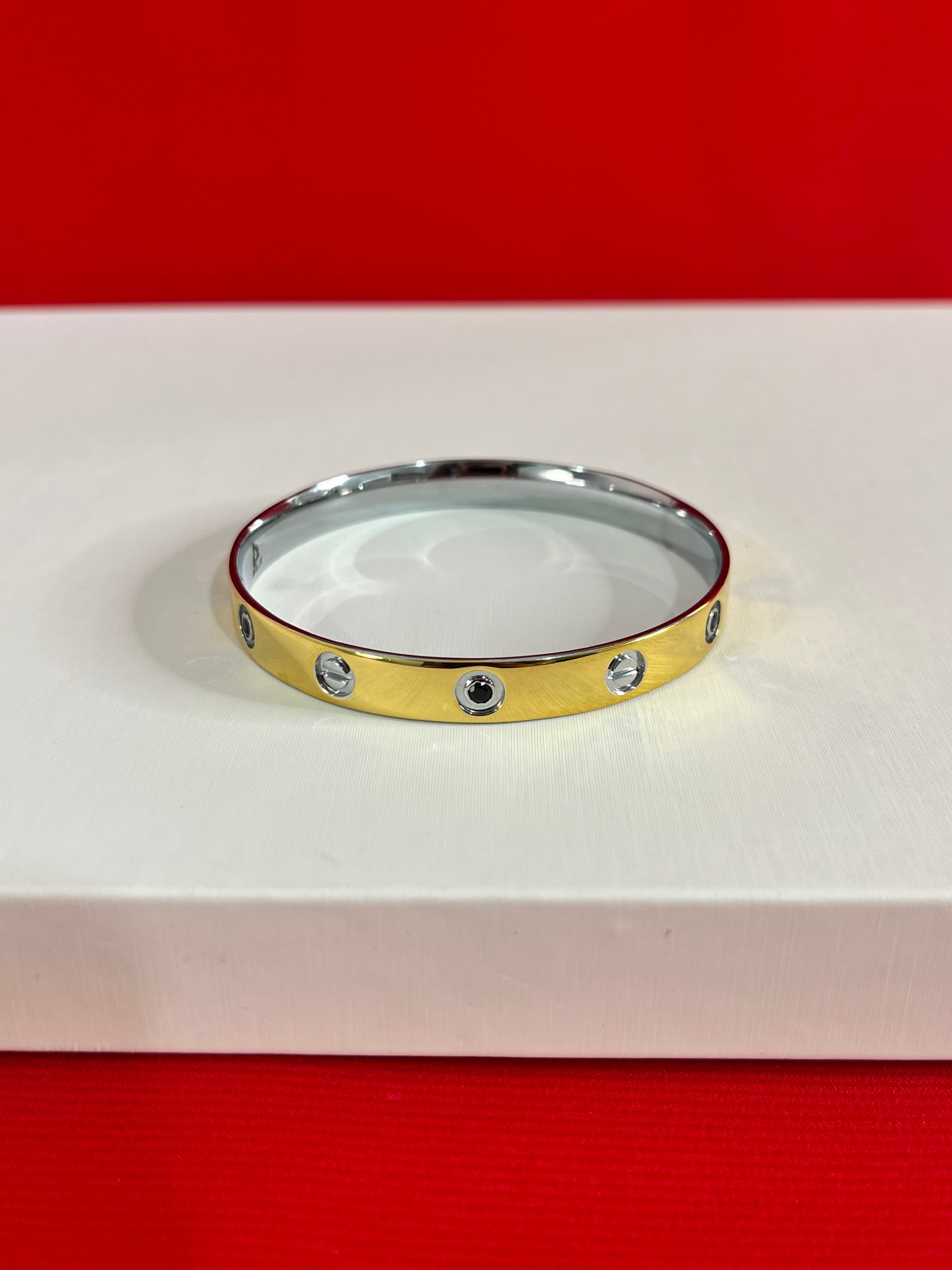 Cartier Gold Plated Pure Silver Bangle 2.4