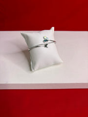Women’s Pure Silver Bangle Bracelet (SB105)