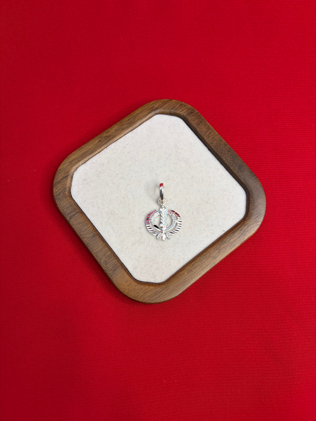 Pure Silver Khanda Pendant (SP90)
