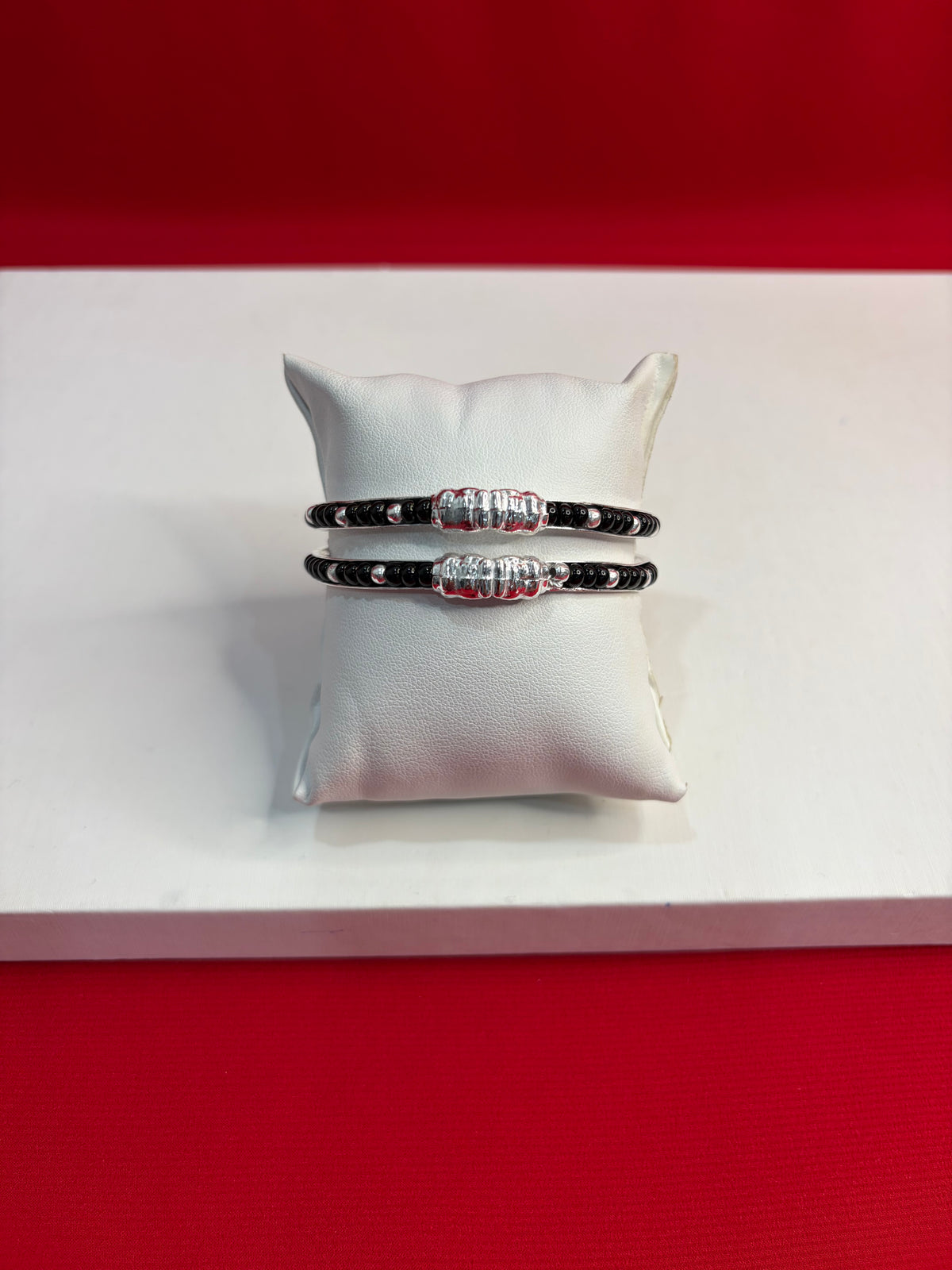 Pure Silver Black Moti (Najariye) Bangles, S-2.3 (SB130)
