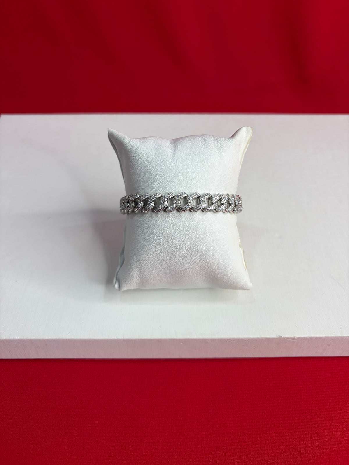 Men Silver Icedout Bracelet (MB159)