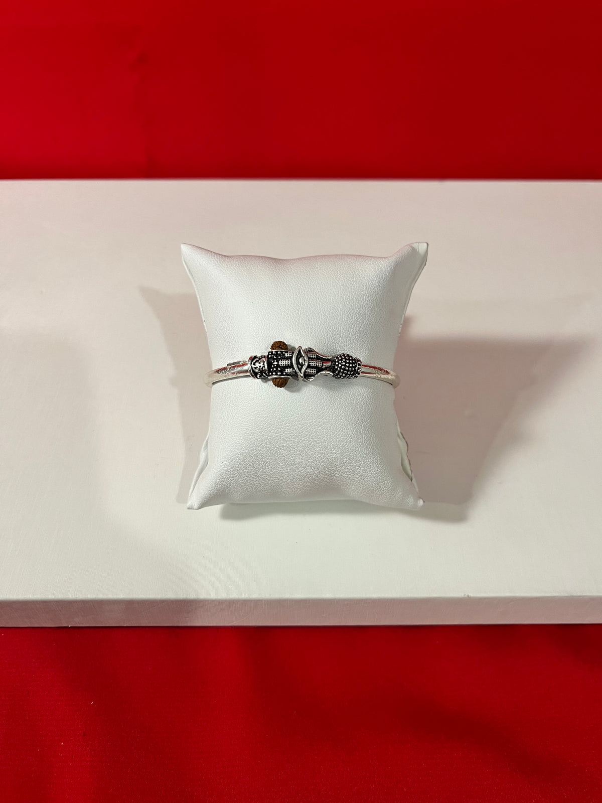 Pure Silver Trishul Rudhraksh Kada 2.4