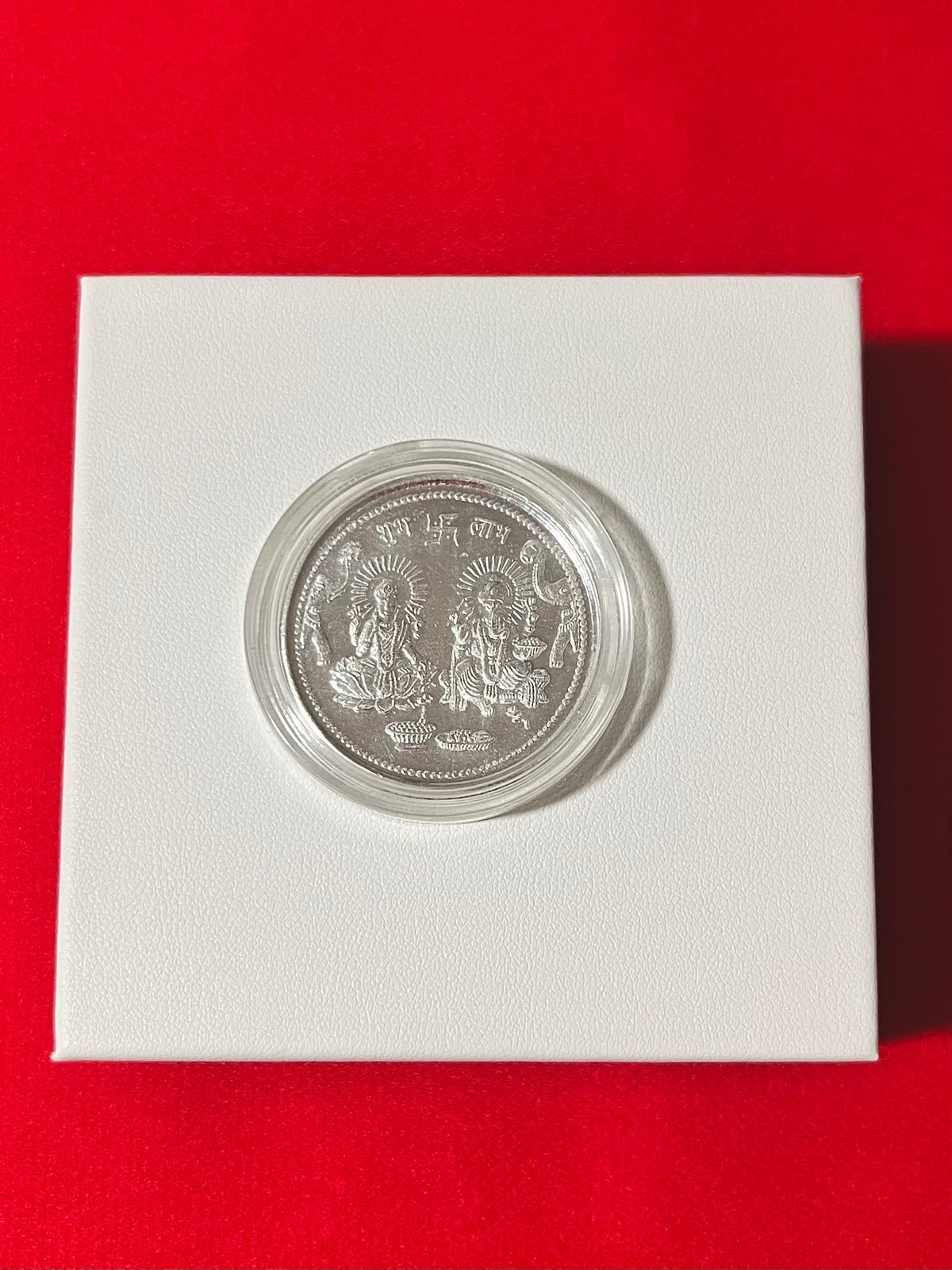 PURE SILVER 10 GRAMS OM & LAXMI GANESH JI COIN