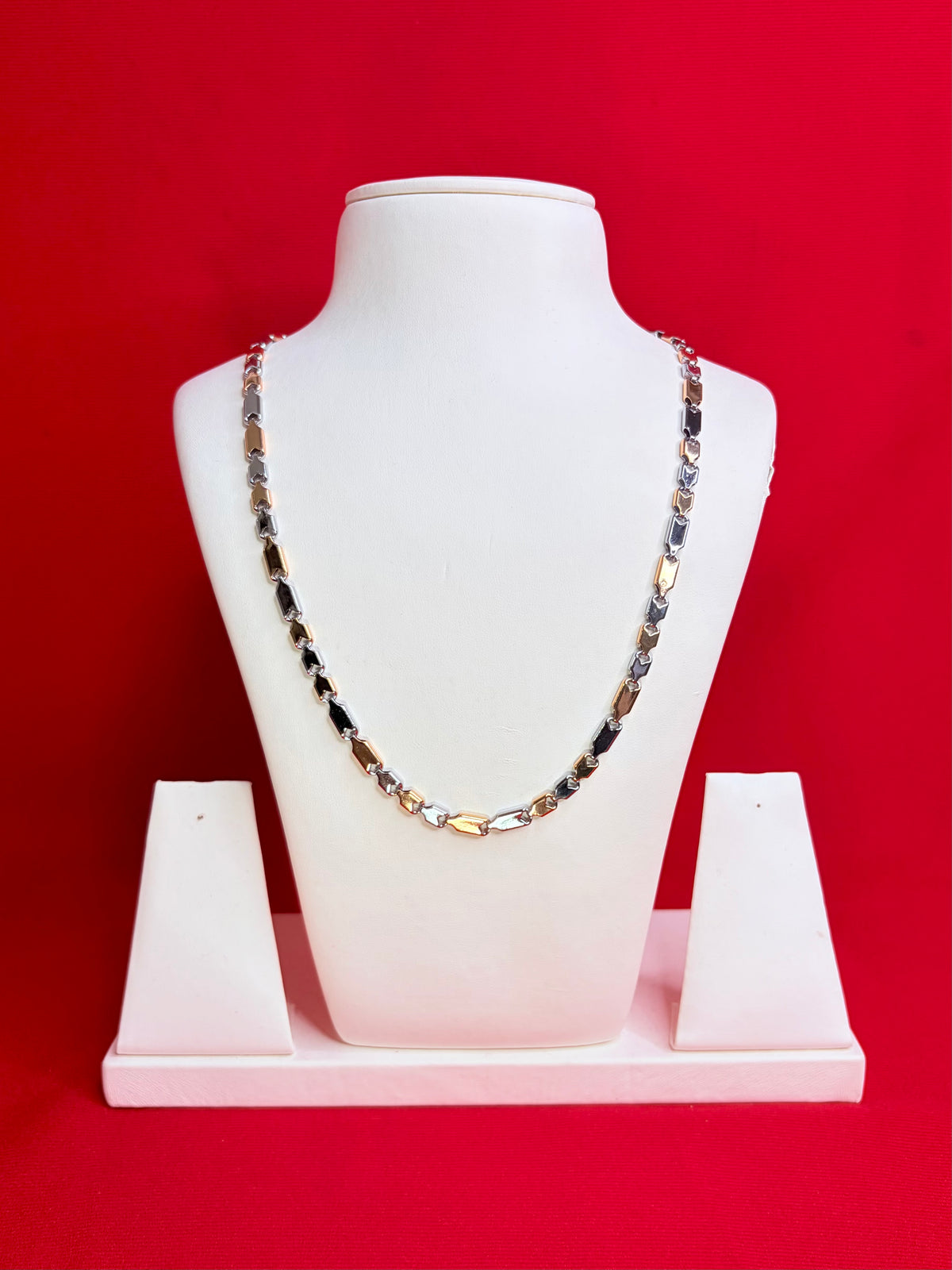 Pure Silver Two Tone Chain 22” (Sc129)