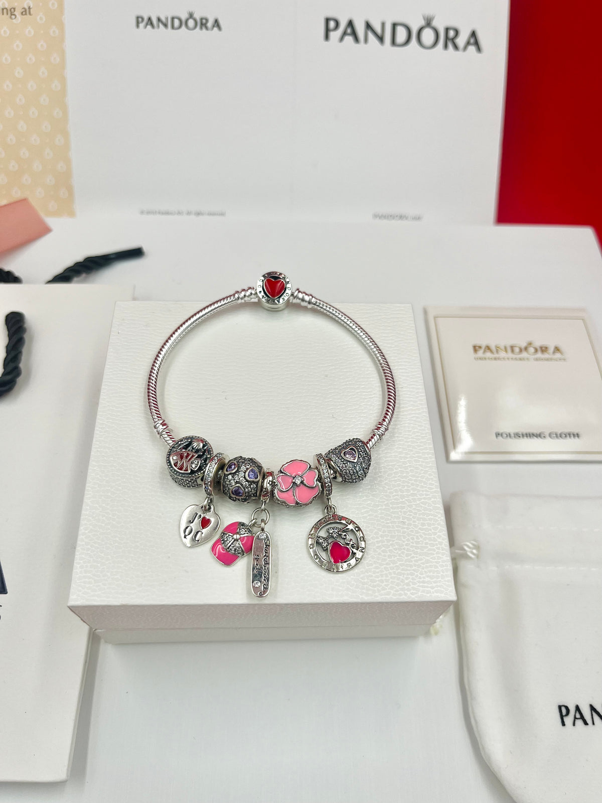 Authentic Pandora 7 Charms Bracelets