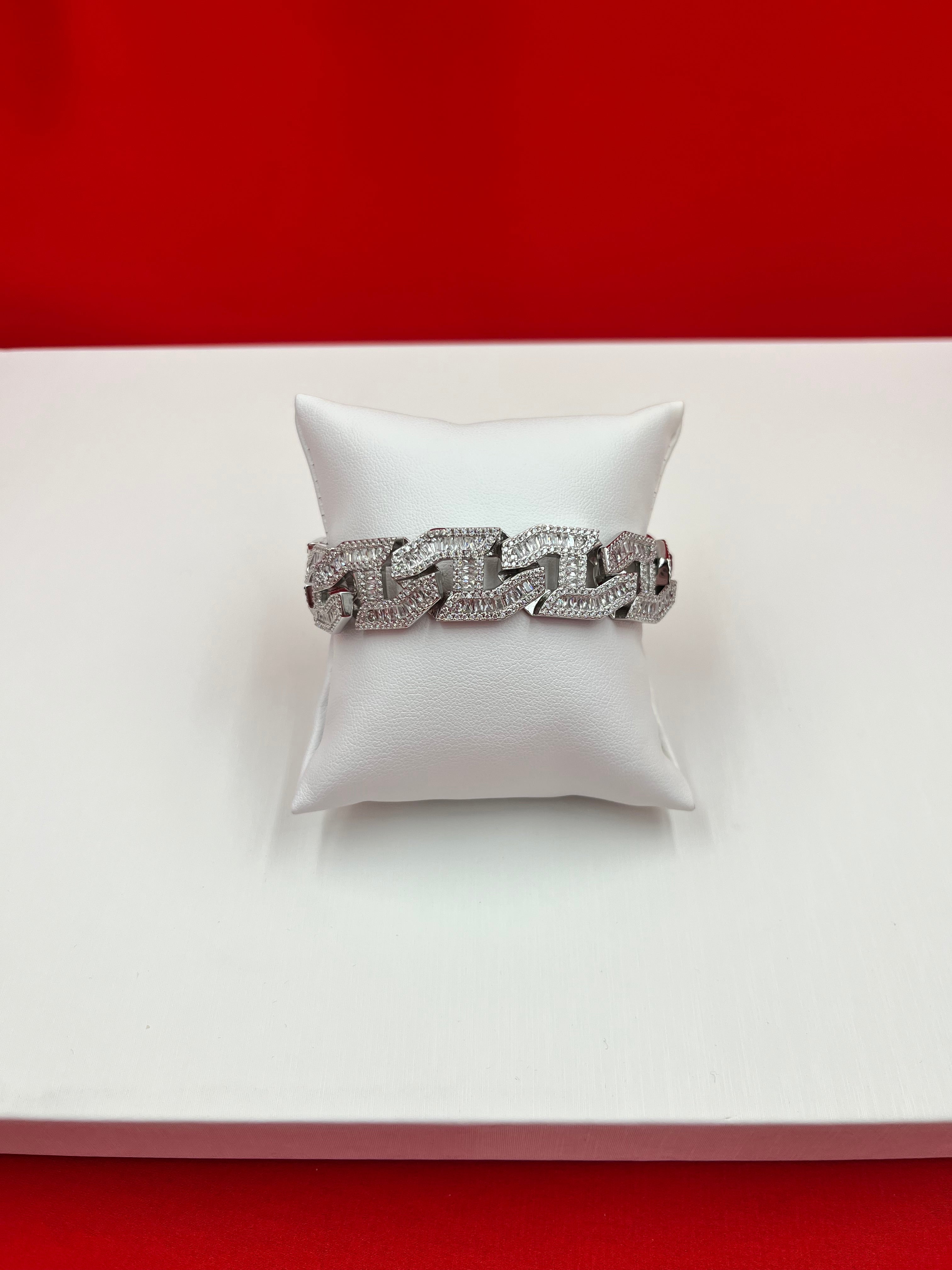 Men Iced out Baguette bracelet