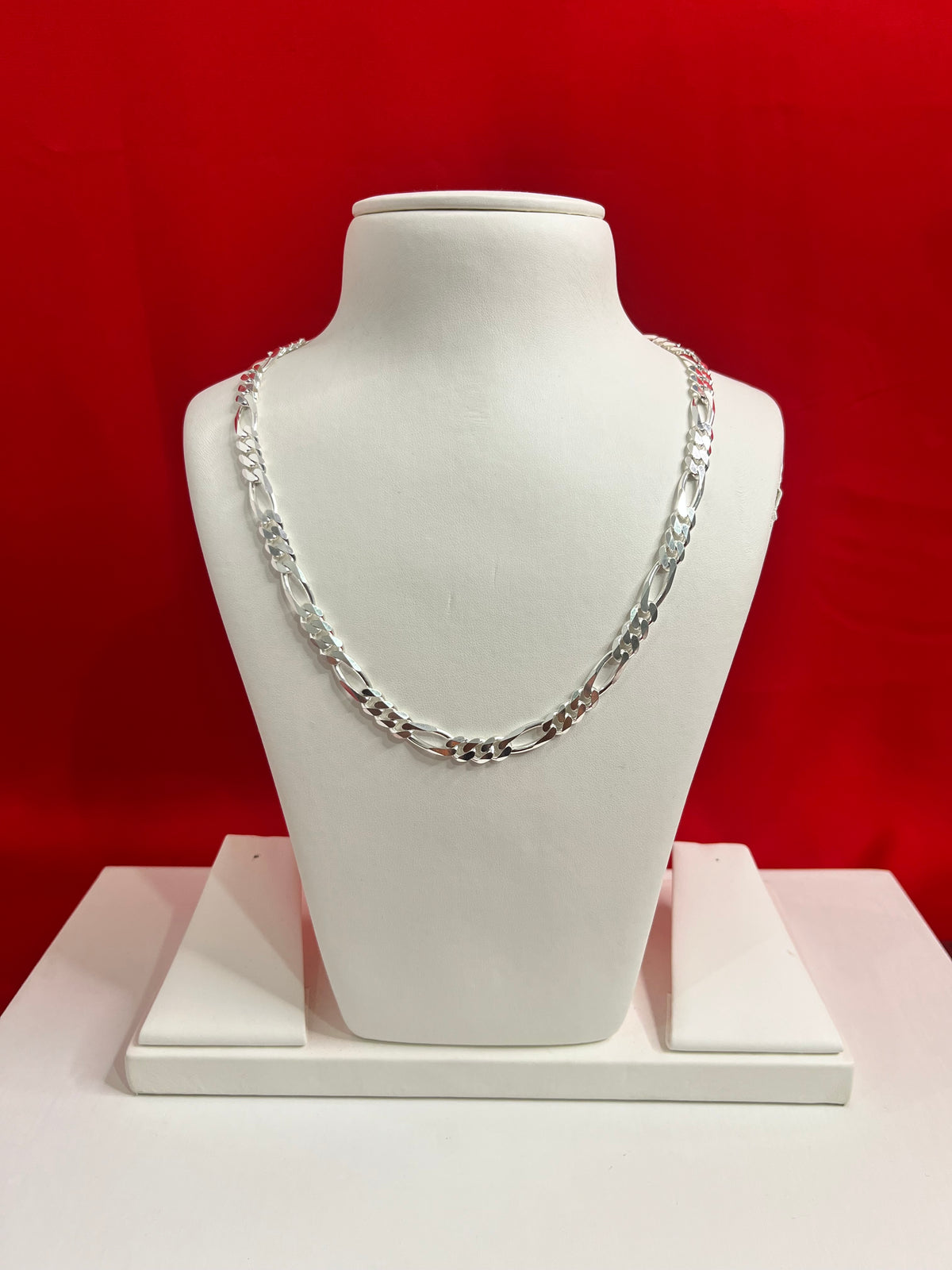 Figaro Pure Silver Chain 20” Sc78