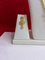 Pure Silver Gold Plated Necklace Set (GPS 4)