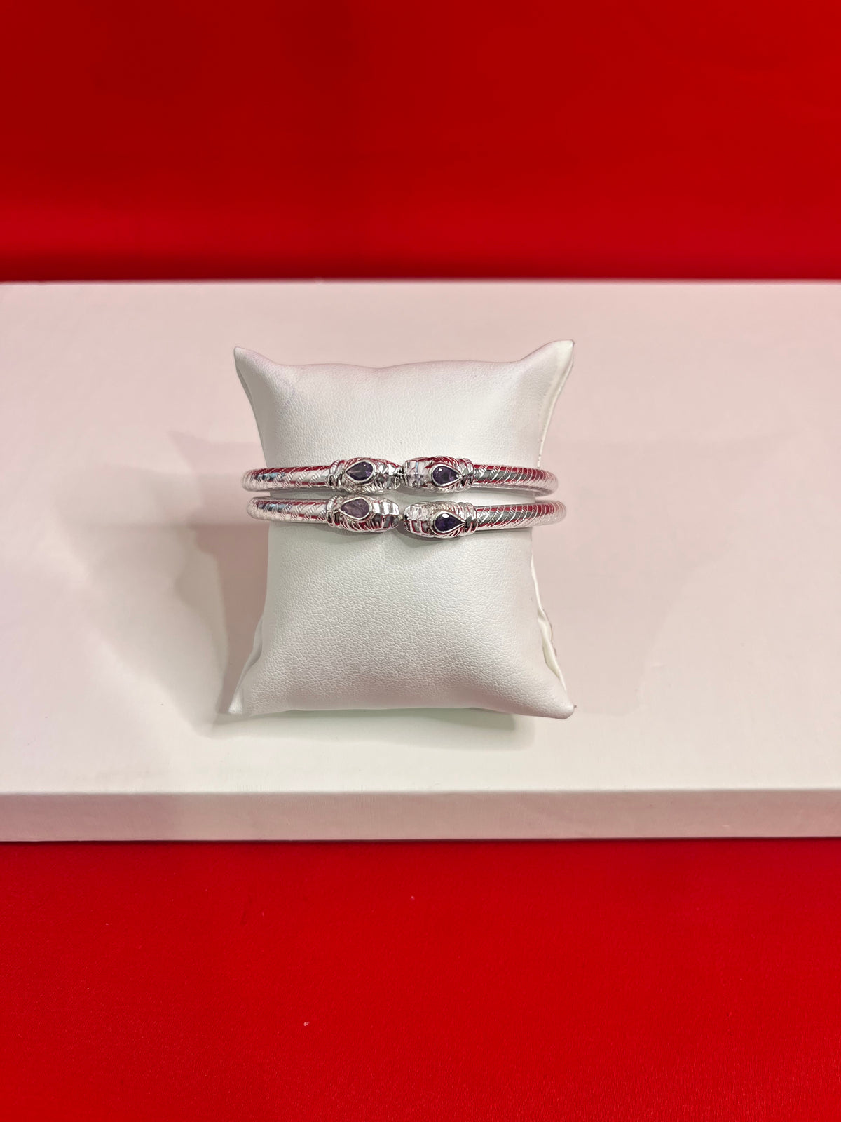 Pure Silver Bangle Pair 2.4