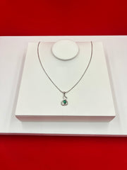Green Heart Whisper Pendant Necklace
