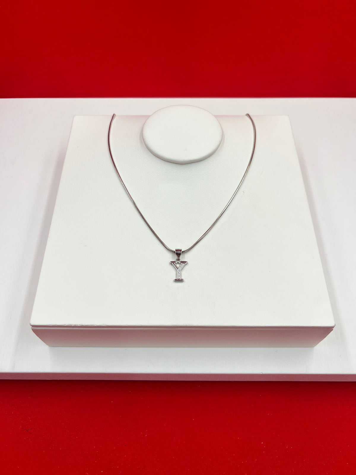 Pure Silver “Y” Pendant Necklace