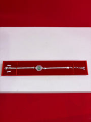 Pure Silver Rakhi Bracelet 7-8.1” (SR21)