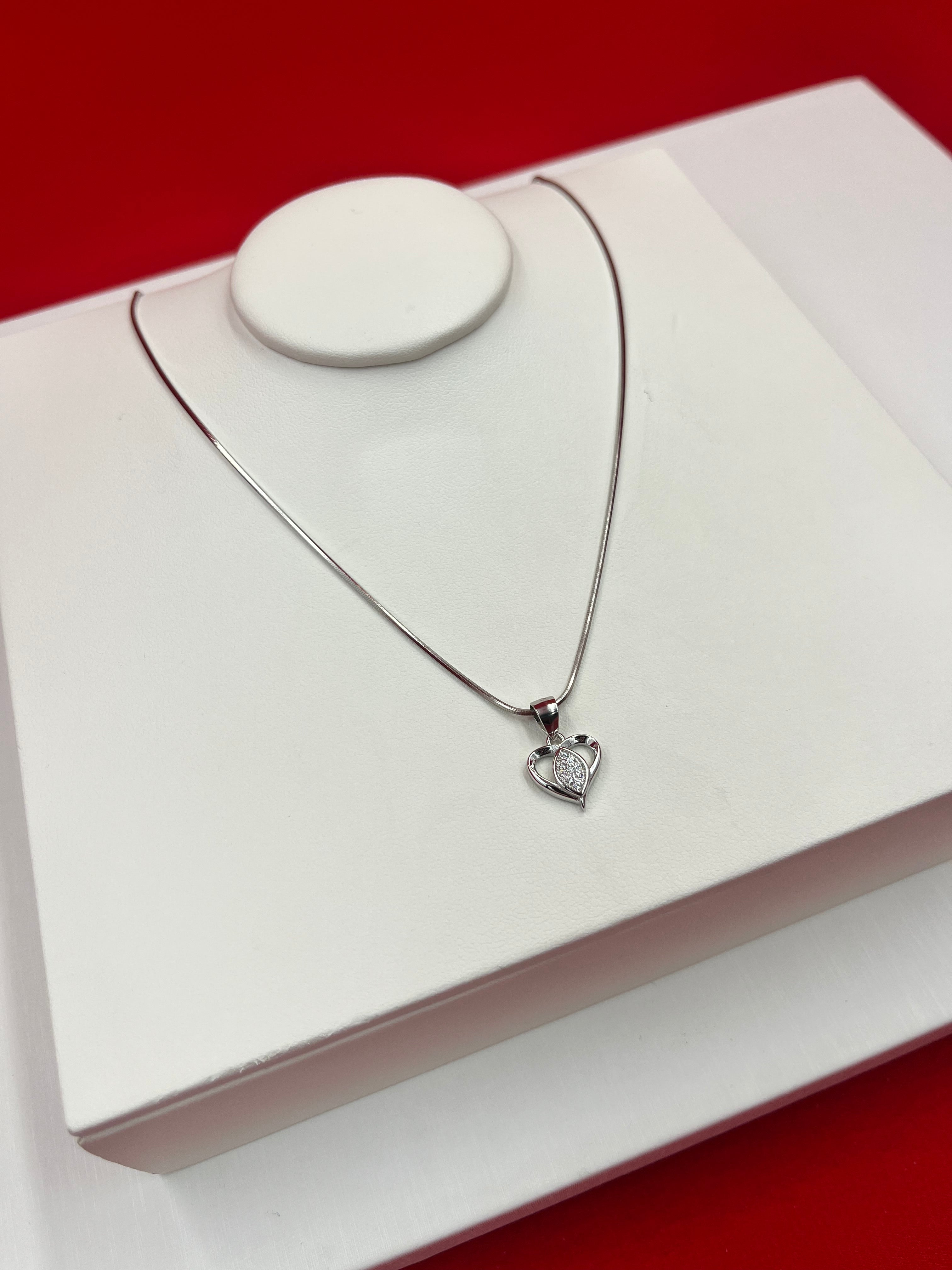 Heart Silver Pendant Necklace