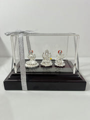 Pure Silver Laxmi,Ganesh,Srswati Idol (SS34)