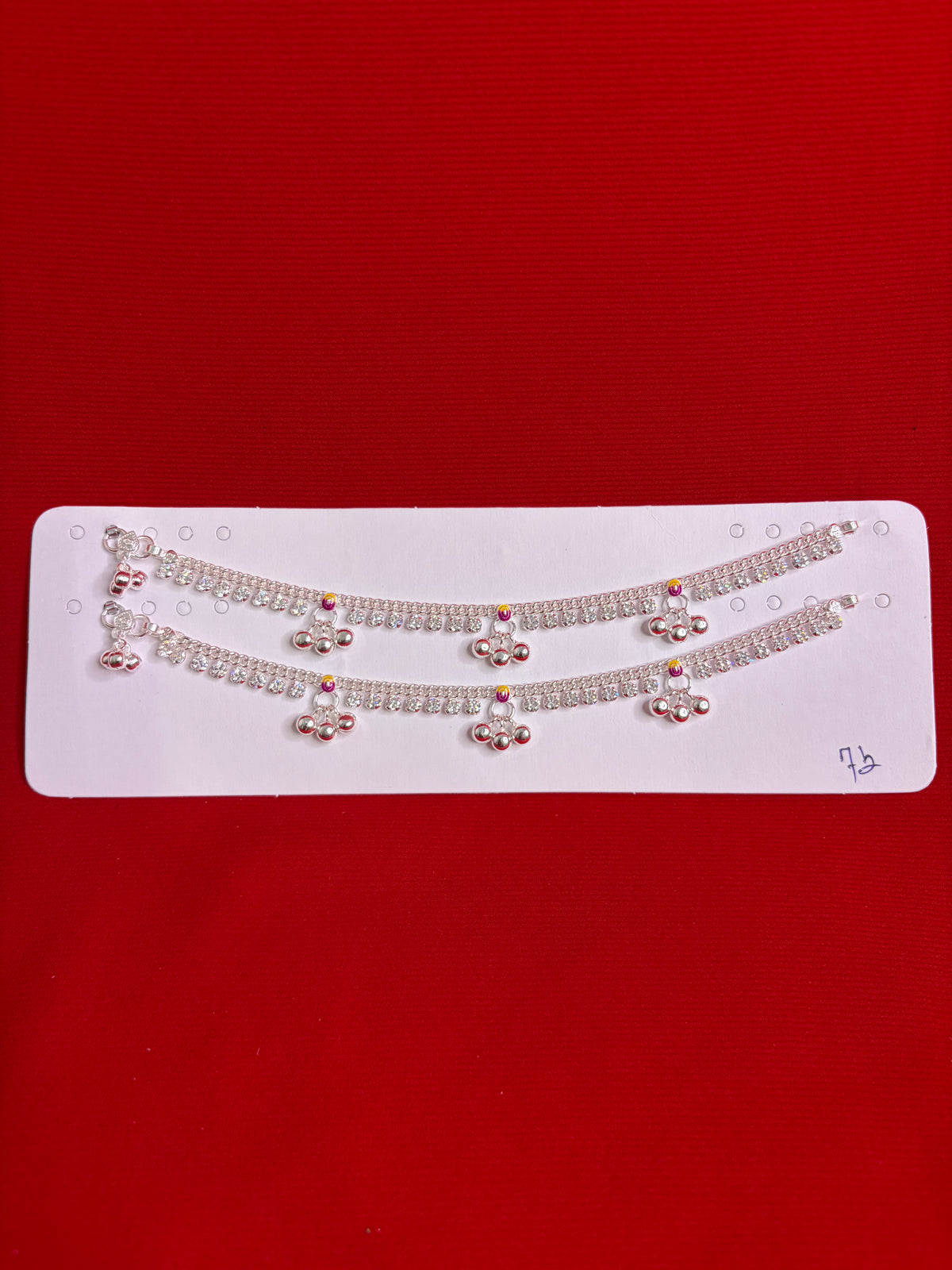 Pure Silver Anklets (7.5 Inch) (KA116)