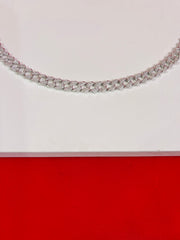 Iced-Out Pure Silver Chain 20”