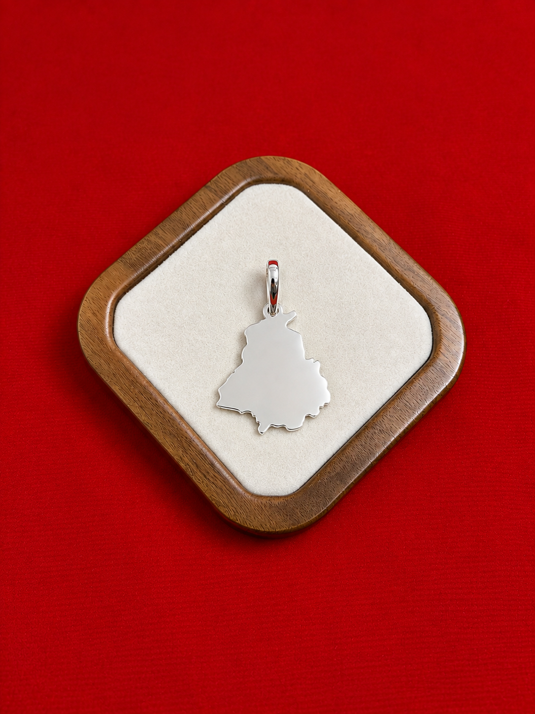 Pure Silver Punjab Pendant (Name Engraving Available)