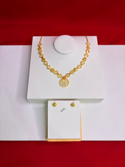 Pure Silver Gold Plated Necklace Set (GPS 7)