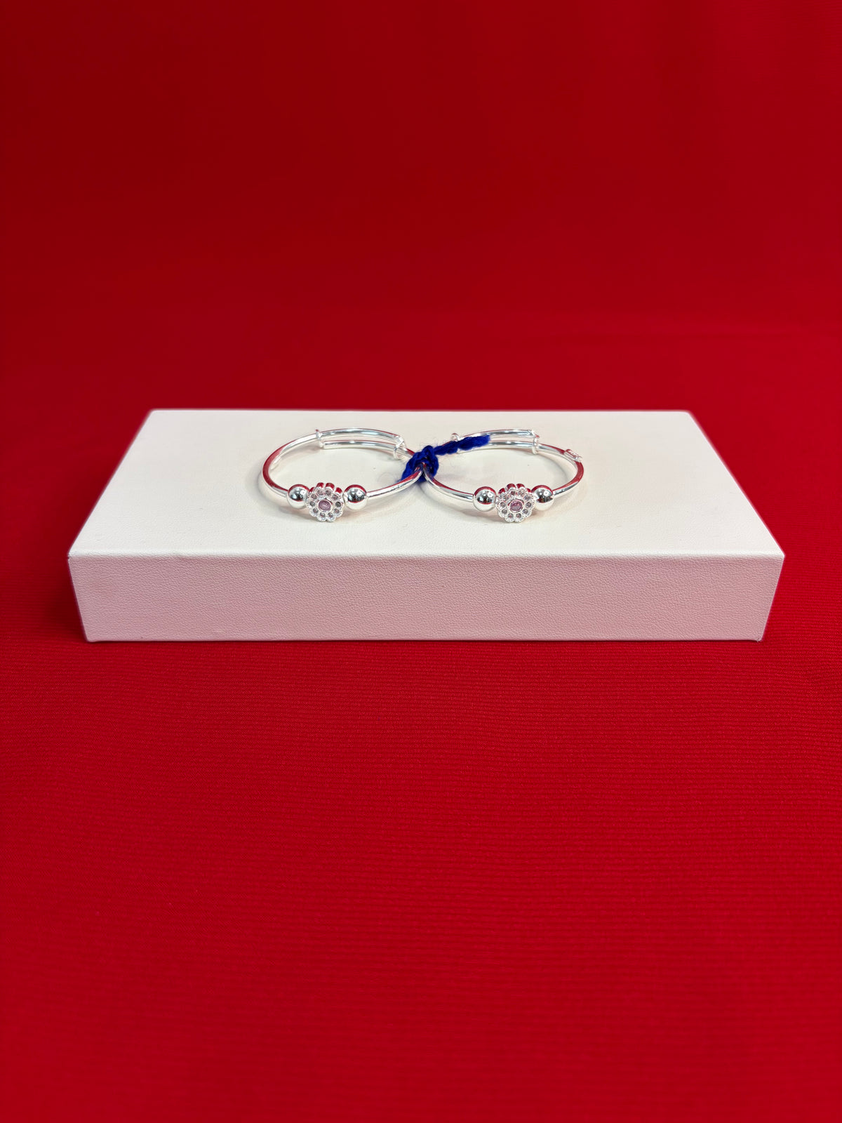Pure Silver Adjustable Kangan Bracelet (KS146) (Size-1.6)