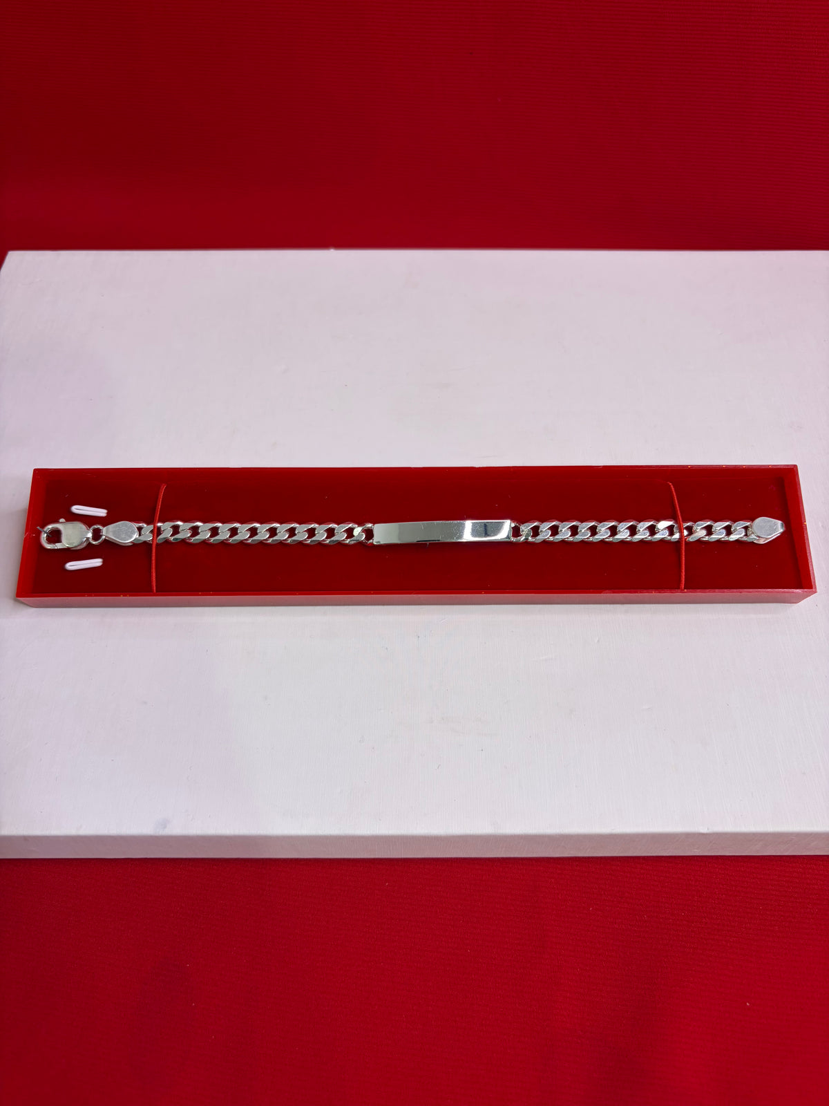 Pure Silver Rakhi Name Engraving Bracelet (NB7)