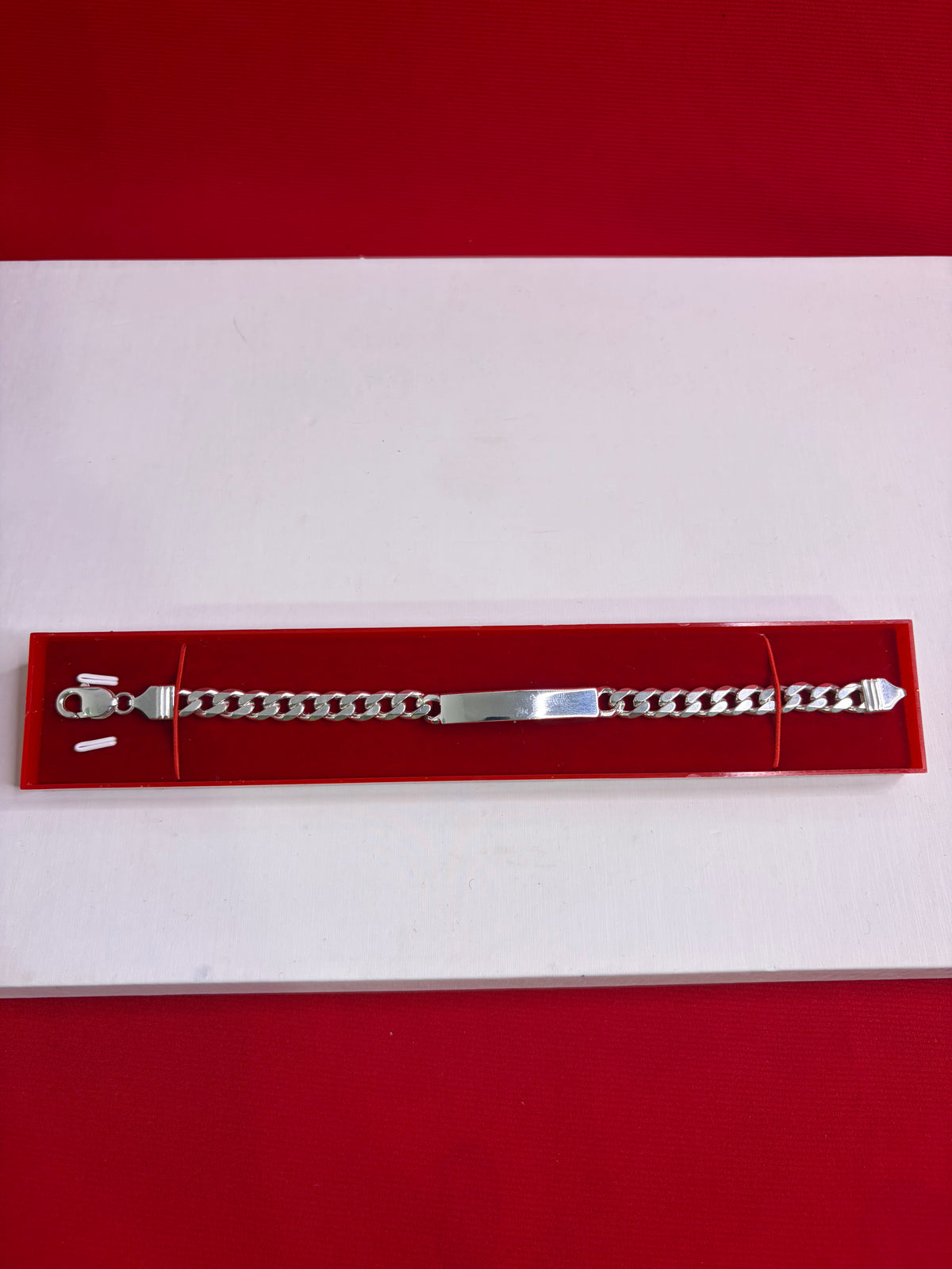 Pure Silver Rakhi Name Engraving Bracelet (NB13)
