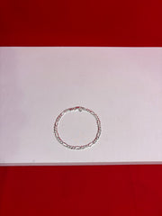 Men’s Pure Silver Figaro Bracelet (MB70)