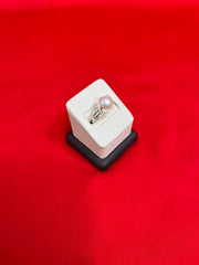 Pure Silver Pearl Ring Size 10