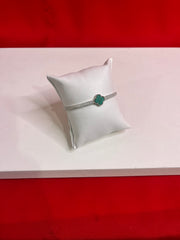 Fancy Clover Leaf Pure Silver Bangle Bracelet 2.4 (SB83)
