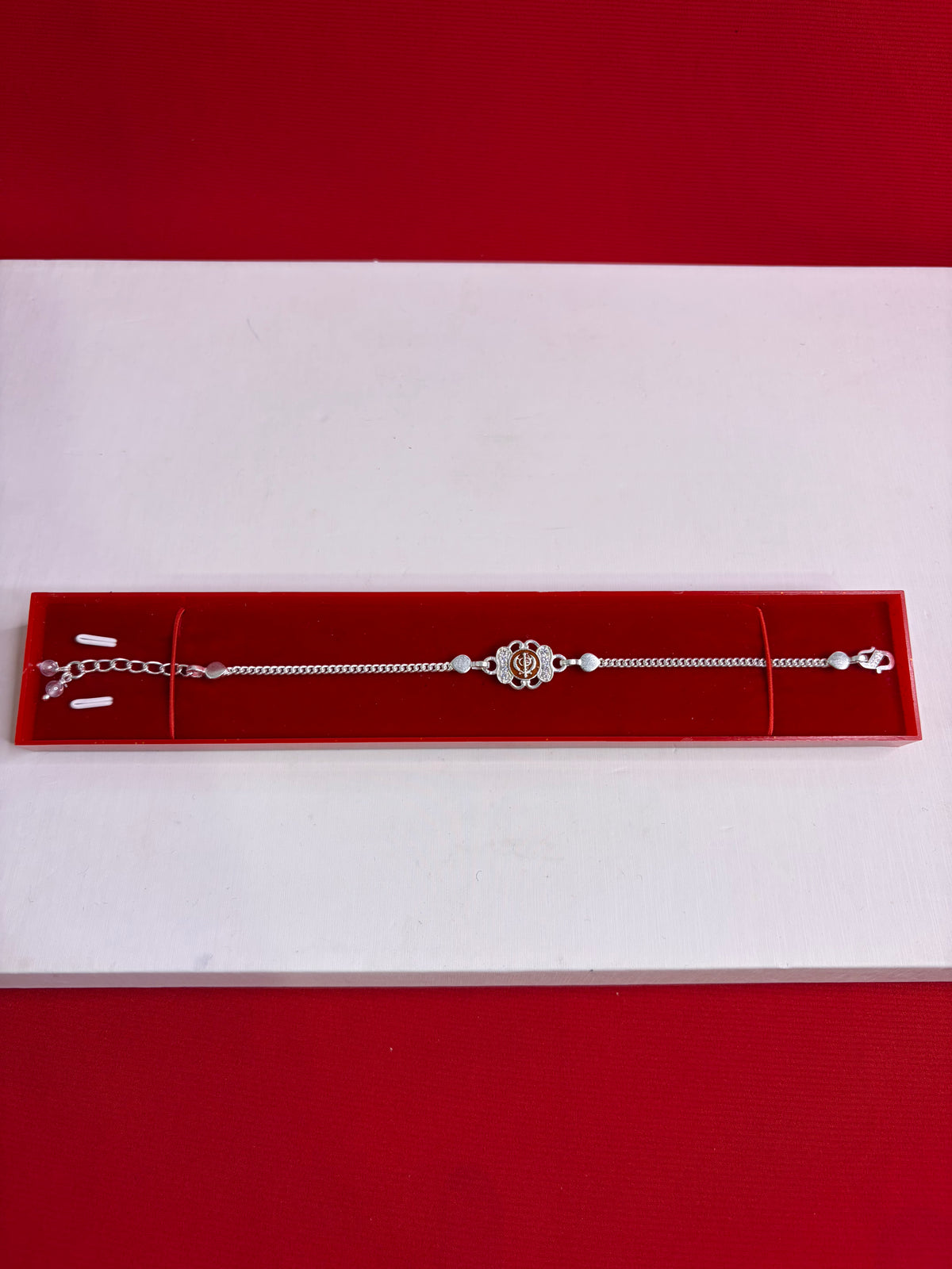 Pure Silver Rakhi Bracelet 7.0-8.5”(SR39)