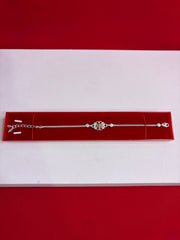 Pure Silver Rakhi Bracelet 7.0-8.5”(SR39)