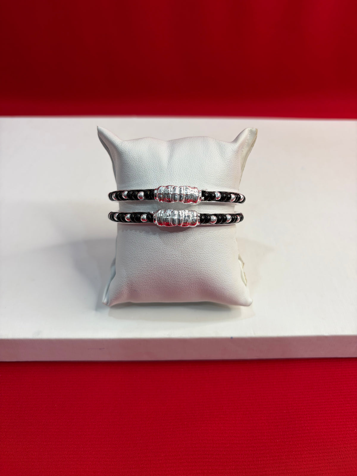 Pure Silver Black Moti (Najariye) Bangles, S-2.2 (SB133)