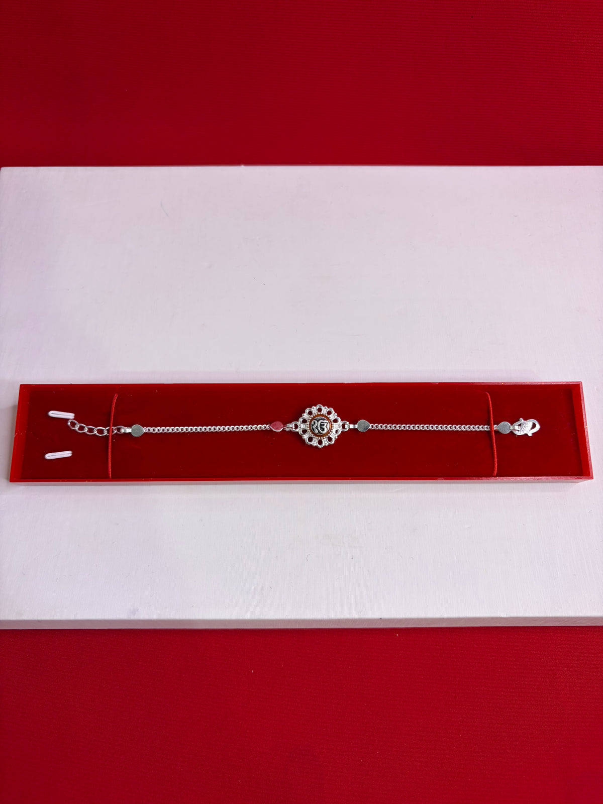 Pure Silver Rakhi Bracelet 7.0-7.5”(SR34)