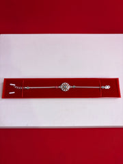 Pure Silver Rakhi Bracelet 7.0-7.5”(SR34)