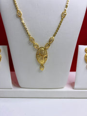 Pure Silver Gold Plated Necklace Set (GPS 1)